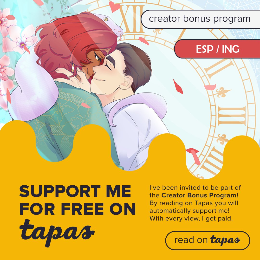 KissComicbl's tweet photo. Tapas me ha dado la oportunidad de entrar a su “creator bonus program”  ¡Ayúdame gratuitamente leyendo en tapas!  Sus vistas son mi sueldo c: ♥
Between snakes and petals
https://t.co/z3zR8TH7JE
Entre serpientes y pétalos
https://t.co/Vi4ttr9A3N
#bl #drama #romance #boyslove https://t.co/W8yRBxuQUF