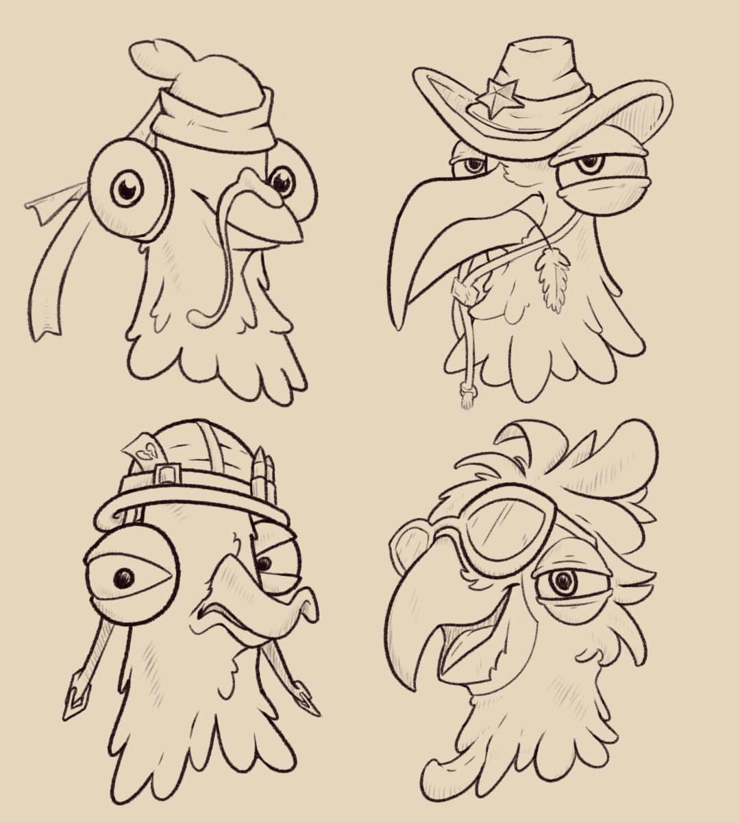 AutumnVibin's tweet photo. doodles of the fortnite birds https://t.co/HLfhyqWfng