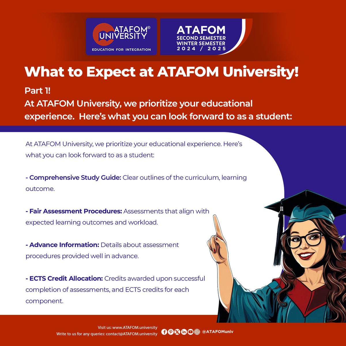 ATAFOMUni's tweet image. Take your academic career to the next step by registering with ATAFOM University International today.  

#ATAFOM #ATAFOMUniversity #EducationforIntegration #SakirYavuz #internationaluniversity