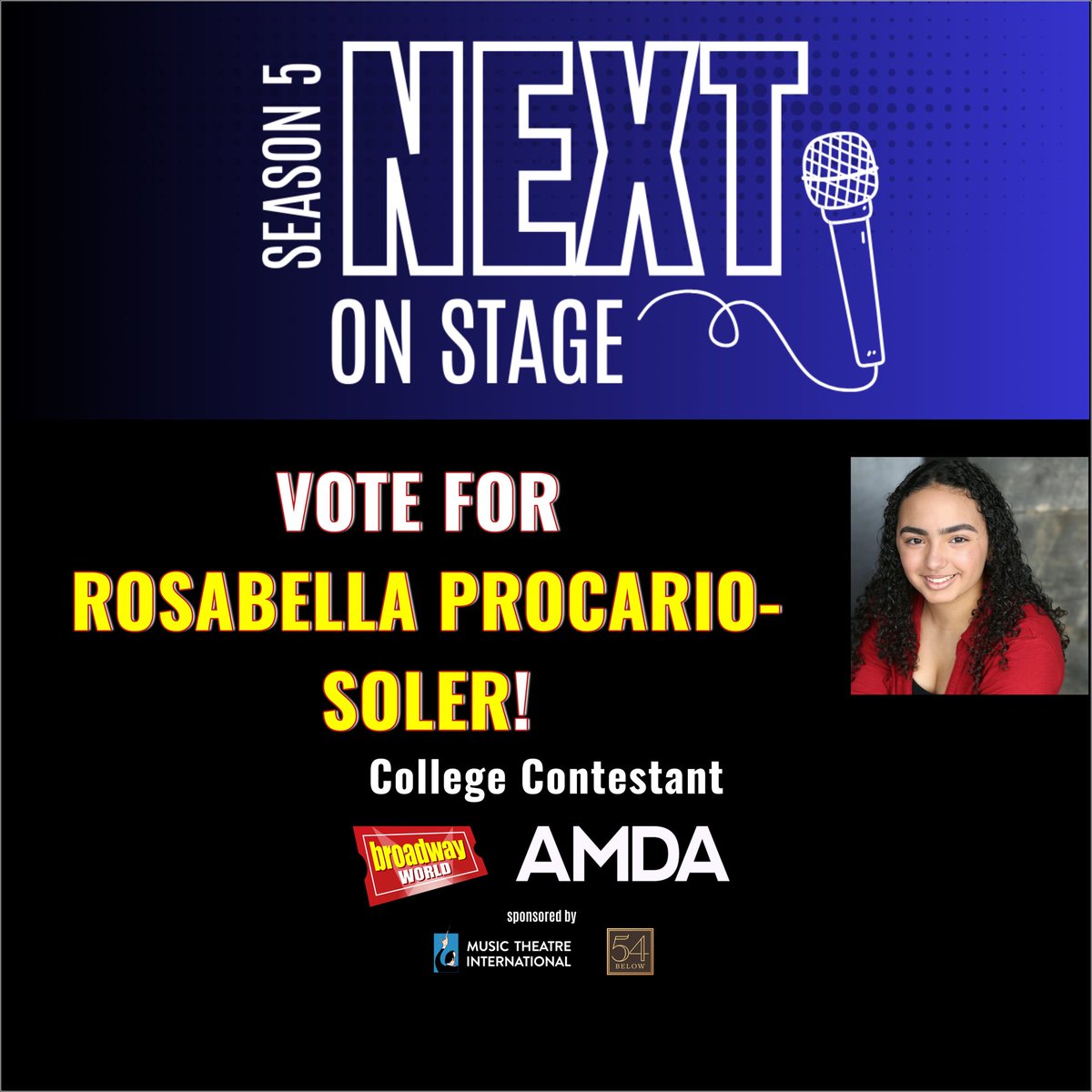 Rosabella is part of Broadway's Next On Stage Competition!!! We need your HELP! The first round of voting ends on November 20th. Please vote once a day and share!!! Thank you!!! 

broadwayworld.com/nextonstage/ro…