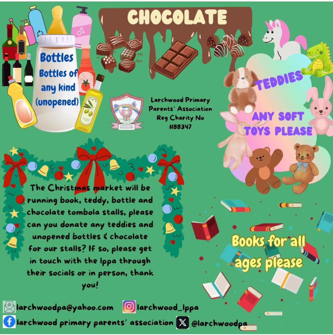 Christmas is coming and the LPPA have many events coming up.. if you can spare time to support please get in touch <a href="/LarchwoodPS/">Larchwood Primary</a>