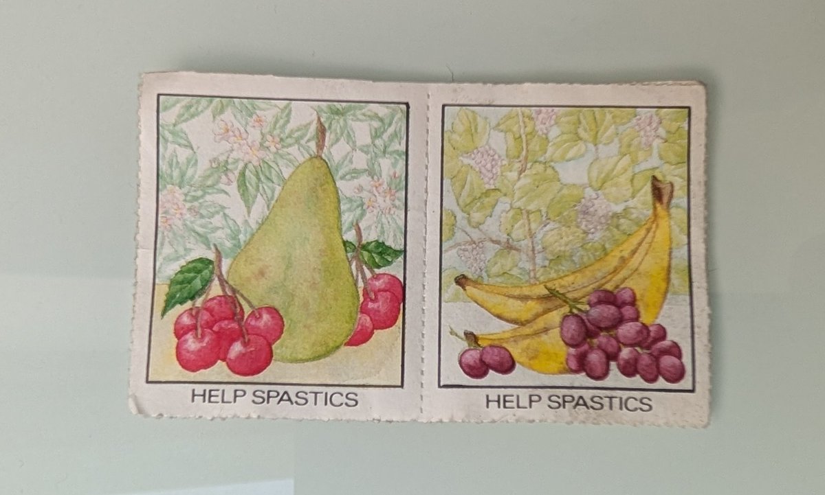 Apologies if this causes offence but I was raking about in an old attic and came across these "charity stamps".
It's been 30 years since the Spastic Society changed it's name to <a href="/scope/">Scope</a> but these could easily be 40+ years old. 
#DifferentDays #LanguageMatters