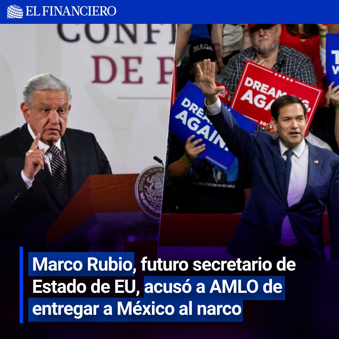 ElFinanciero_Mx's tweet photo. #LoMásLeído | Ahora Rubio tendrá el poder para poder demostrar lo que acusó: que el expresidente López Obrador entregó a #México a los cárteles de la droga.

➡ https://t.co/9F2fSw5F9X https://t.co/fTgZEWB2db