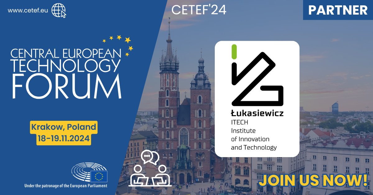We’re excited to introduce Łukasiewicz – ITECH Institute of Innovation and Technology as a valued partner of CETEF'24! 

Visit: cetef.eu/en/