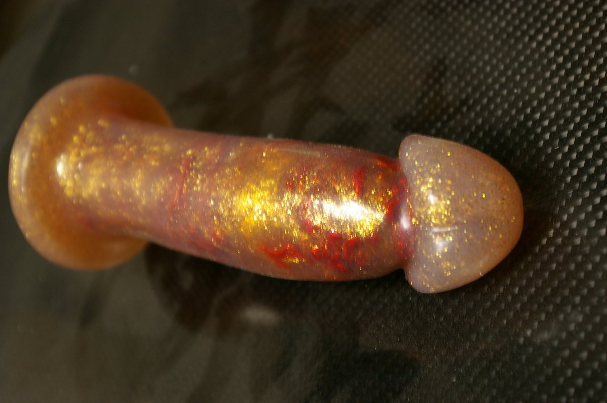 Here is an experimental one I made with translucent silicone. Gold and metallic red of different densities, which causes a nice sensation too.