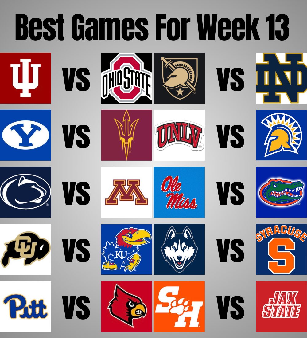 The top games for week 13!