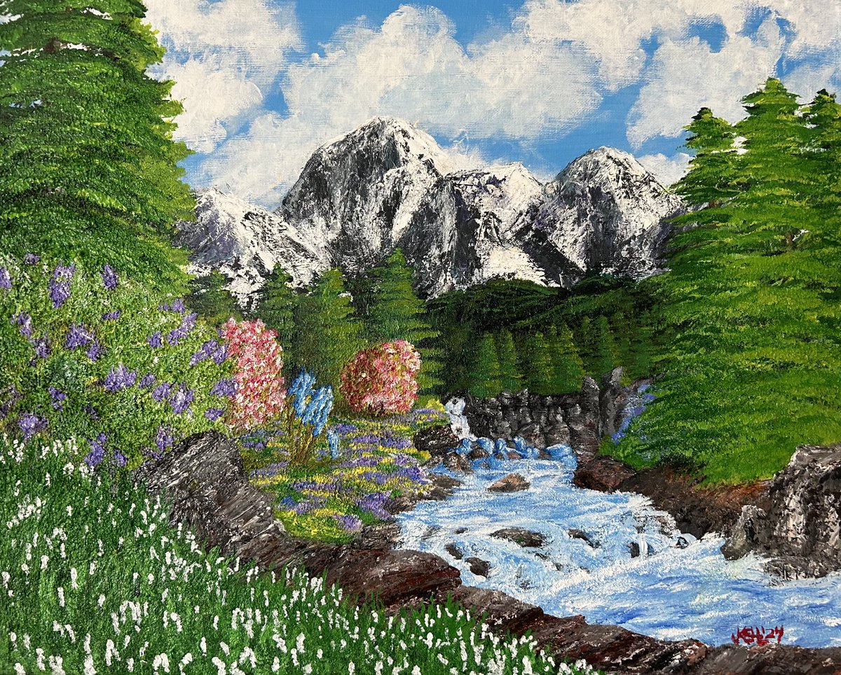 Been watching a lot of Bob Ross lately and I had to give it a go. It’s been awhile! I’ve been hard on myself as of late. This painting reminded me - I can move mountains. We all can! It’s in each of us. This painting was so freeing. The dark is strong, but we are stronger!😁💚💪