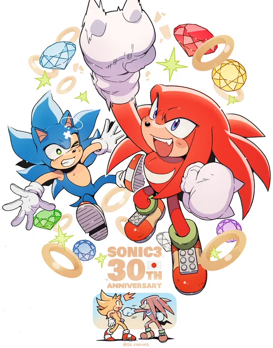 My boy's 30th anniversaryCongratulations again!#KnucklesTheEchidna#SonicTheHedgehog 