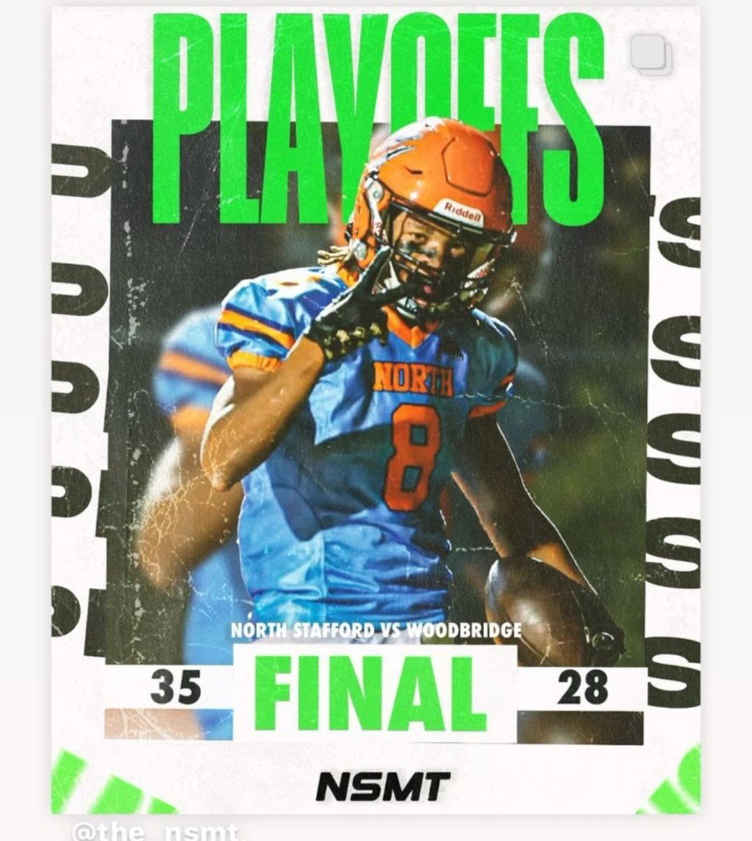 Hello Coaches! We are advancing to the Second Round of the Playoffs! Check me and the team out as we go against Colonial Forge HS at home!!!