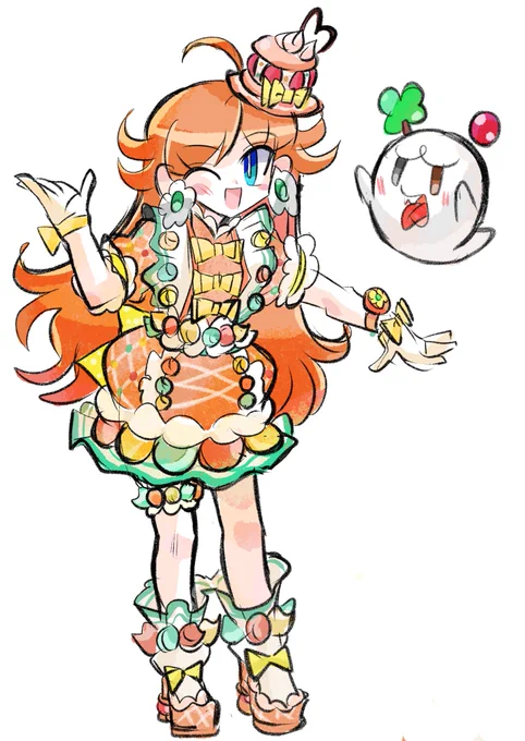 #PrincessDaisy #デイジー姫 #アイプリ #aipri パステルマカロンオレンジ
