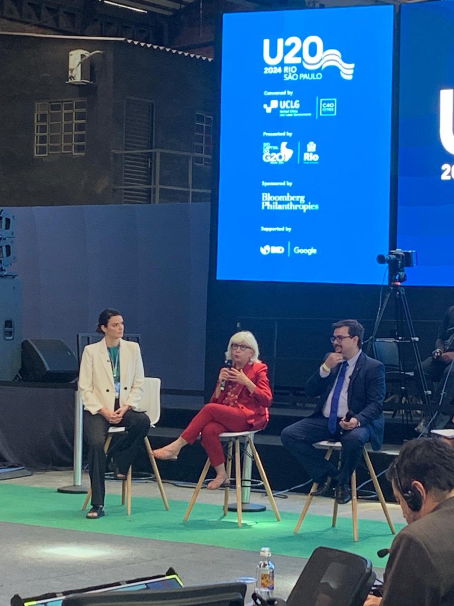 Live from #U20 
Laurence Tubiana, CEO, European Climate Foundation said: “People live in cities and in regions, not nations. The future of climate action has to make progress at the local level.” #G20 #G20Brasil2024  #CHAMP
