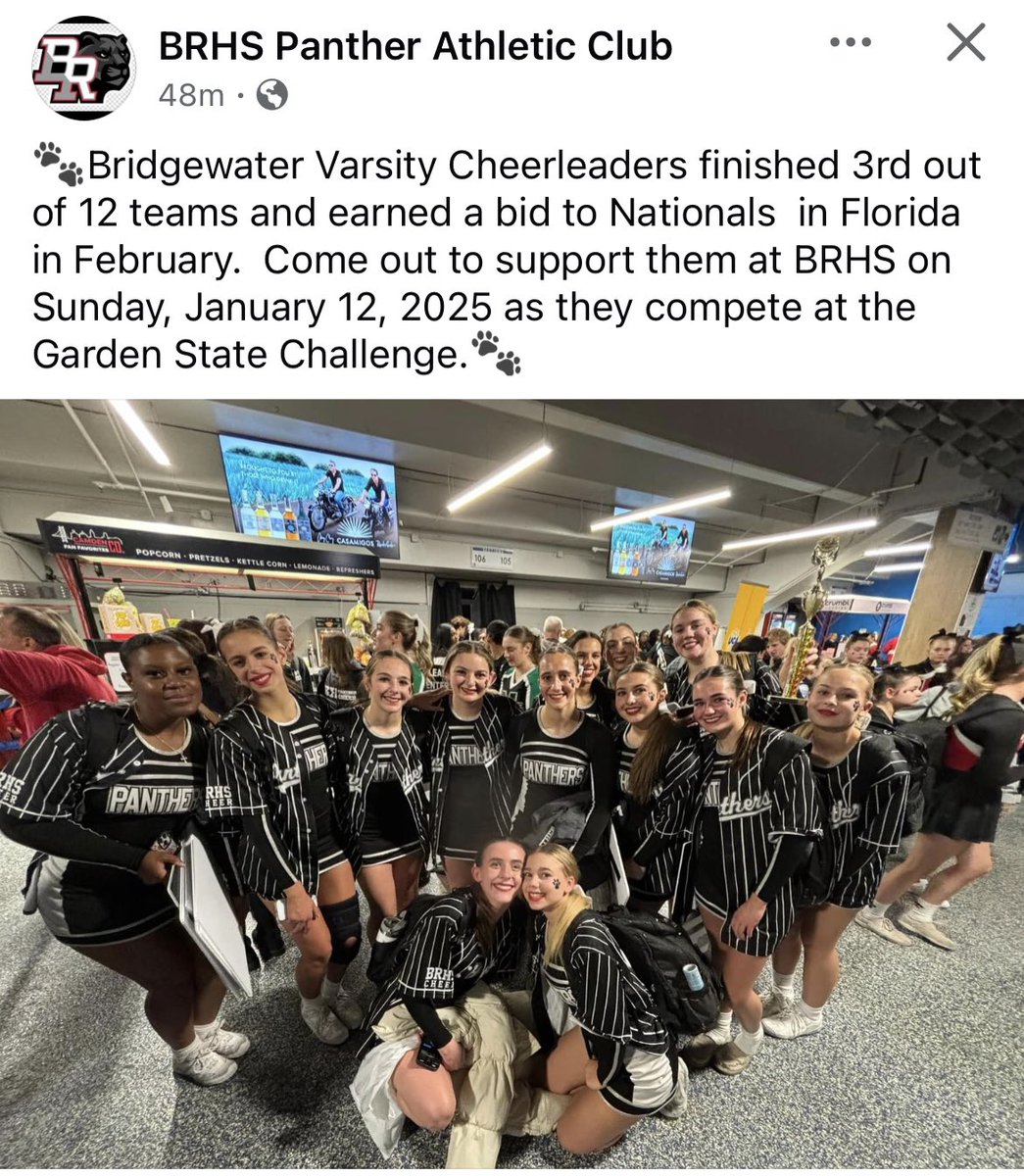 Congrats to BR Cheer earning their Bid to Nationals on Saturday! 🐾📣 <a href="/BRHScheer/">BRHS Cheer</a>