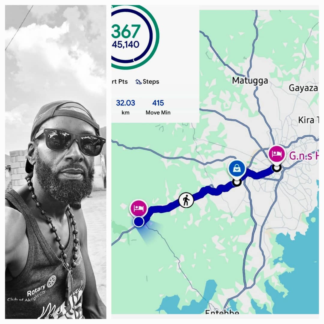 RC_AkrightCity's tweet photo. DAY 2 DONE! Rotarian Shyaka's #MagicalSteps trek from Kampala to Mpigi is making strides! Help fuel the final stretch with your contributions! Support disabled children at Ishekye Primary School [link to donation] #RotaryCares #Inclusion"! https://t.co/gVZYbuQpjx