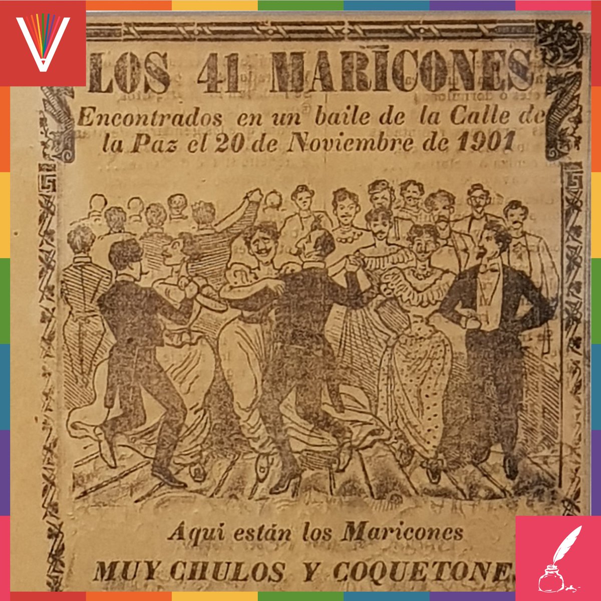 SomosVocesMX's tweet image. El domingo 17 de noviembre de 1901, hace 123 años, la policía irrumpió en una fiesta clandestina en la 4ª calle de la Paz en la Ciudad de México.
En #SomosVoces consigue Los cuarenta y uno: novela crítico-social, con prólogo de Carlos Monsiváis, publicada por @librosunam.
🌈💃✨