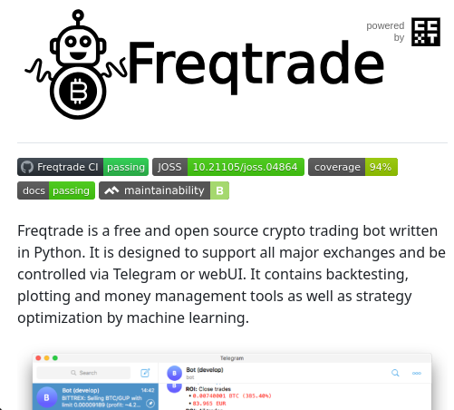 tom_doerr's tweet photo. "Free, open source crypto trading bot" https://t.co/OQHSlMdink