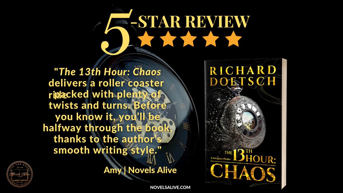In The 13th Hour: CHAOS by <a href="/richarddoetsch/">richard doetsch</a> "The tension practically drips off the page... " ~ <a href="/NovelsAlive/">Novels Alive</a> bit.ly/3sm45lH #bookstoread #whattoreadnext #bookbuyer #bookobsessed #bookclub #bedtimereading #mysterythriller #bookrecommendation #greatreads