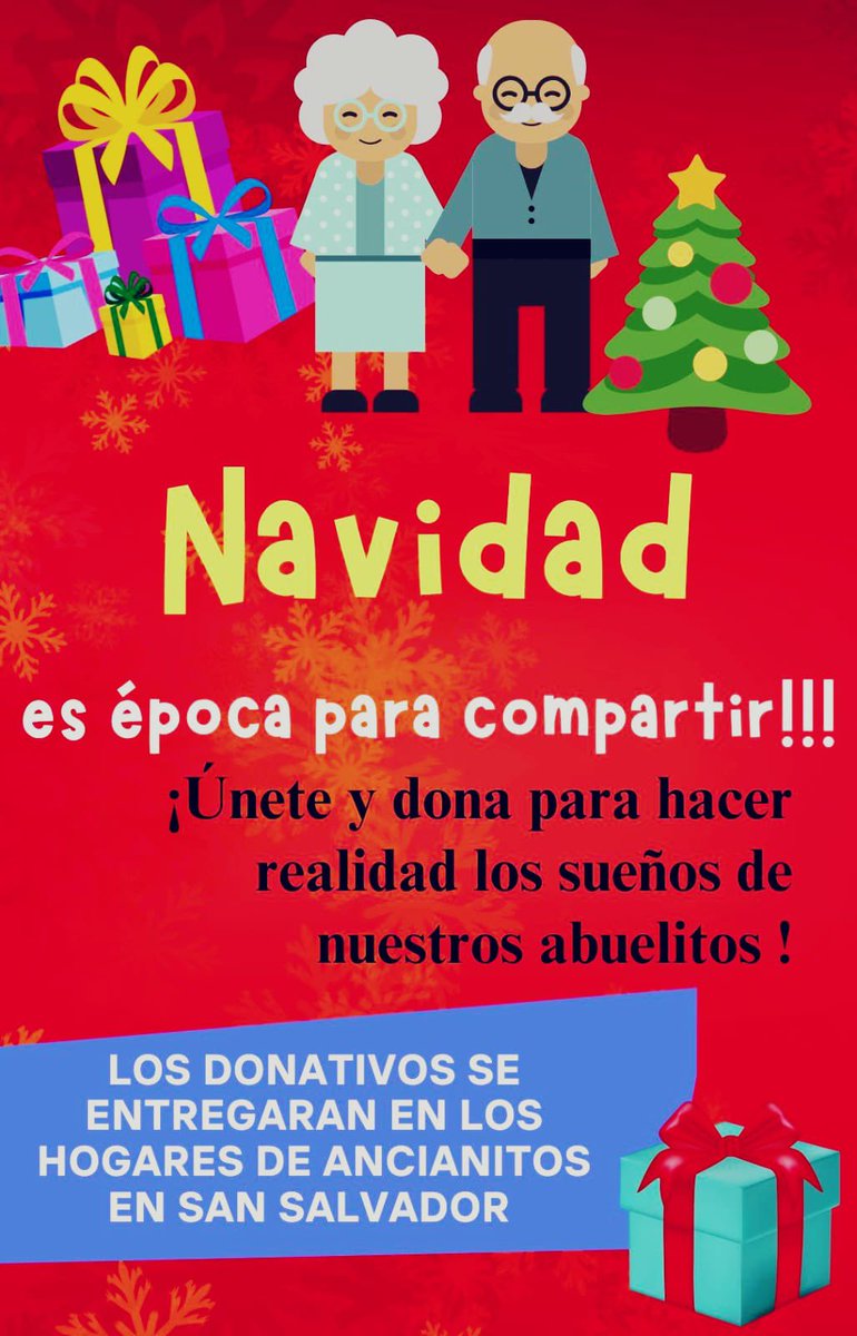 _las11con11's tweet photo. Buenos días.
Aún falta muchos abuelitos por apadrinar, hagamos un día feliz para ellos, la fecha límite es el 12 de diciembre, cualquier información estoy a sus órdenes. https://t.co/nSdLhnYDD6
