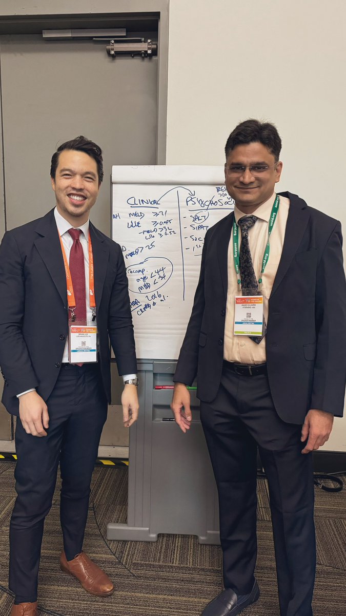 Vinay Jahagirdar (@vinayjaha) on Twitter photo Engaging Meet-the-Expert #TLM24 session by Dr Brian Lee and <a href="/AnandVKulkarni2/">Anand V Kulkarni</a> on the fast moving field of LT for alc hep 🍻
⚖️ Clinical and psychosocial eval
📌 Most beneficial in MELD>32, Lille>=0.52
📌 Relapse risk ⬆️ with multiple decompensations, prior rehab Engaging Meet-the-Expert #TLM24 session by Dr Brian Lee and <a href="/AnandVKulkarni2/">Anand V Kulkarni</a> on the fast moving field of LT for alc hep 🍻
⚖️ Clinical and psychosocial eval
📌 Most beneficial in MELD>32, Lille>=0.52
📌 Relapse risk ⬆️ with multiple decompensations, prior rehab