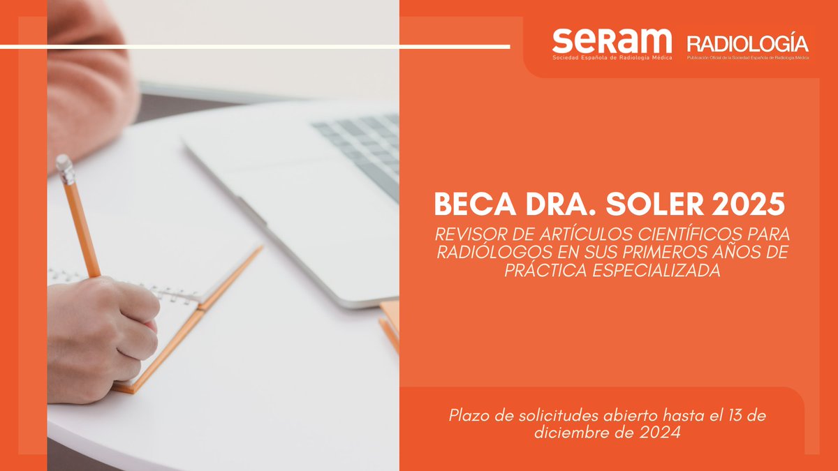 ¡Ya está aquí la tercera edición de las Becas de revisor de artículos científicos! Si quieres introducirte en el mundo editorial, no dejes pasar este programa exclusivamente online. ¡Hasta el 13 de diciembre!
Consulta las bases aquí
seram.es/becas/beca-dra…
