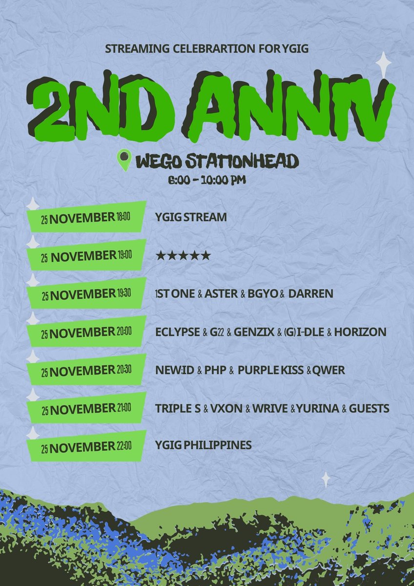 YGIGStream's tweet photo. Celebrating 2 amazing years of #YGIG with a big smile!
Join us for the ultimate streaming countdown leading up to our anniversary party! ๐โจ
Letโs make it a night to remember with various fandoms in and out of the Philippines!
#YGIG2ndAnniversary @ygig_official https://t.co/dxrbqA08uV