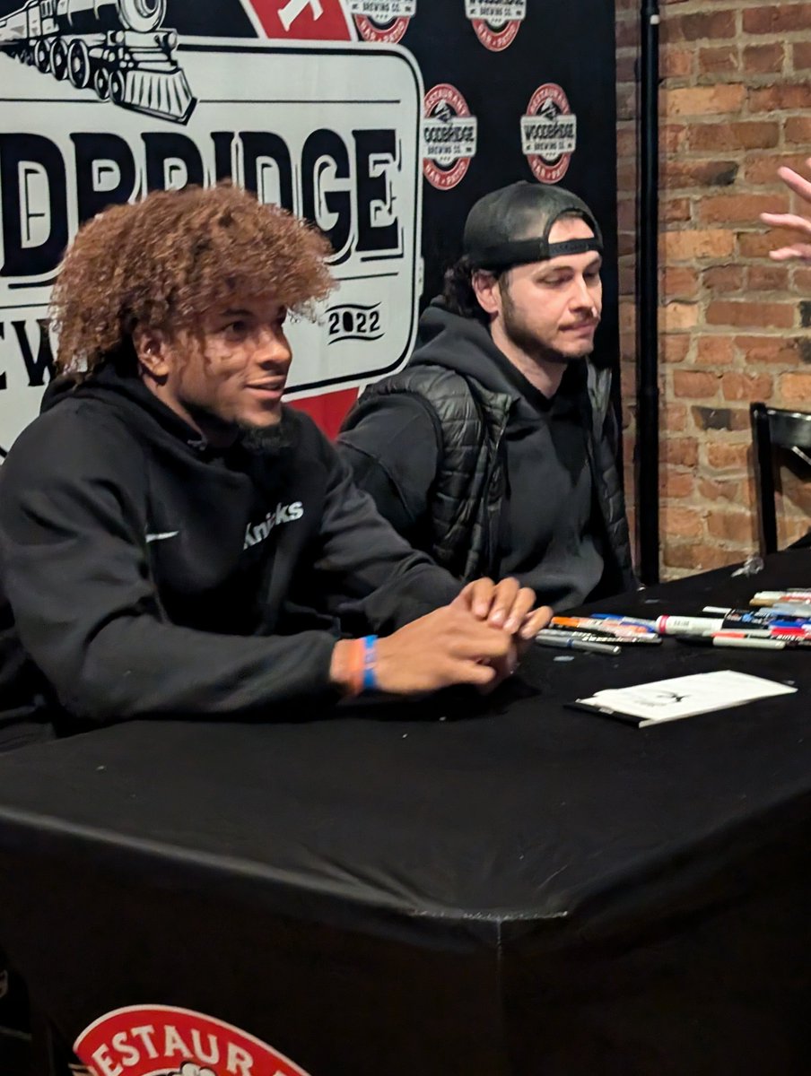 NRMedia50's tweet photo. Great event last night with New York Knicks guard @deucemcb11 live at Woodbridge Brewing Company, Everyone check this out @nyknicks @alanhahn @AmyTrask @TheDnRCompany @McNuttMonica @NYK247_4EVER @MattChiric0 @ckailath🏀🔥🚀 #NRMedia #DeuceMcBride #MLSESignings #NewYorkForever https://t.co/fcF2LRmSpK