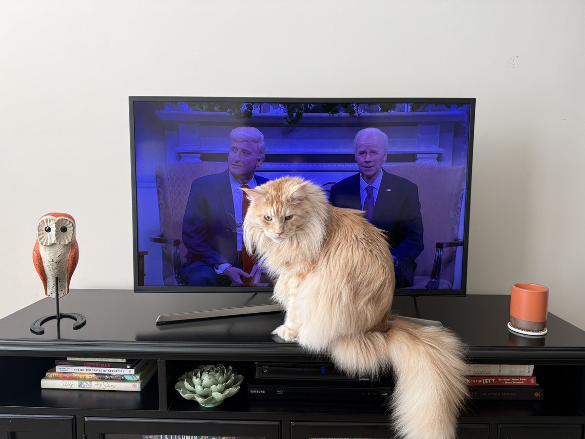 JessLizBryan's tweet photo. We love JAJ and Dana Carvey, don’t we, folks? We love to see two generations of SNL doing impressions together. https://t.co/VxrOdHdJjR