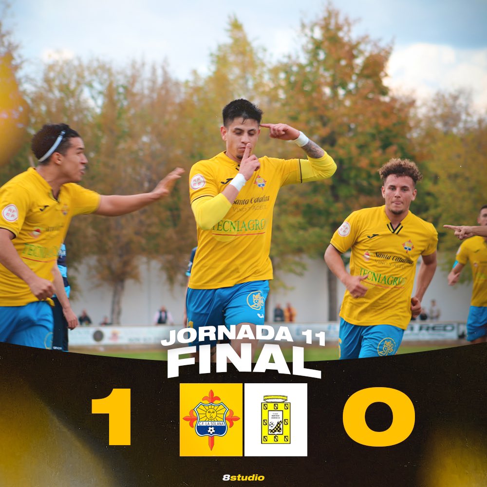 ⏱𝗙𝗜𝗡𝗔𝗟 |1-0| Victoria en La Moheda ‼️ Gran partido de los nuestros, a  seguir 💪🏼 ⚽ Julyan #CFLaSolana 🟡