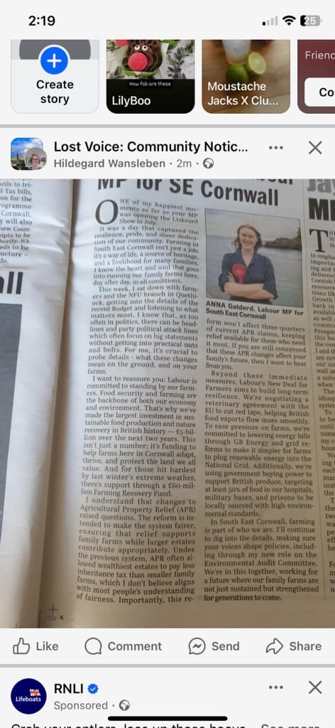 Disappointed but not surprised. Despite the well worked examples of the family farms in the room <a href="/annagelderd/">Anna Gelderd MP</a> has trotted out the party rhetoric to the letter. Disappointed yes, surprised no. Thanks to those that came and gave their time, we now know where we stand unequivocally