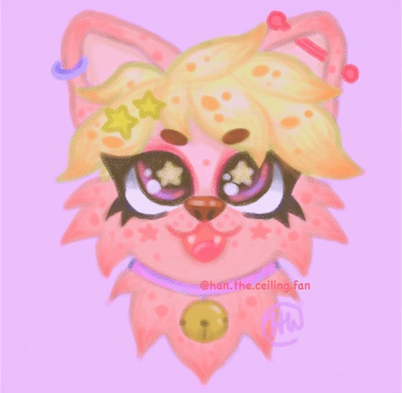 HanTheCeilinFan's tweet photo. 🩷🧡💛| Cute lil furry character I drew on - 3/17/24
--------------------------------------------
Tags - #ibispaint #digitalart #furry #furryartist https://t.co/HwWInyRkvk