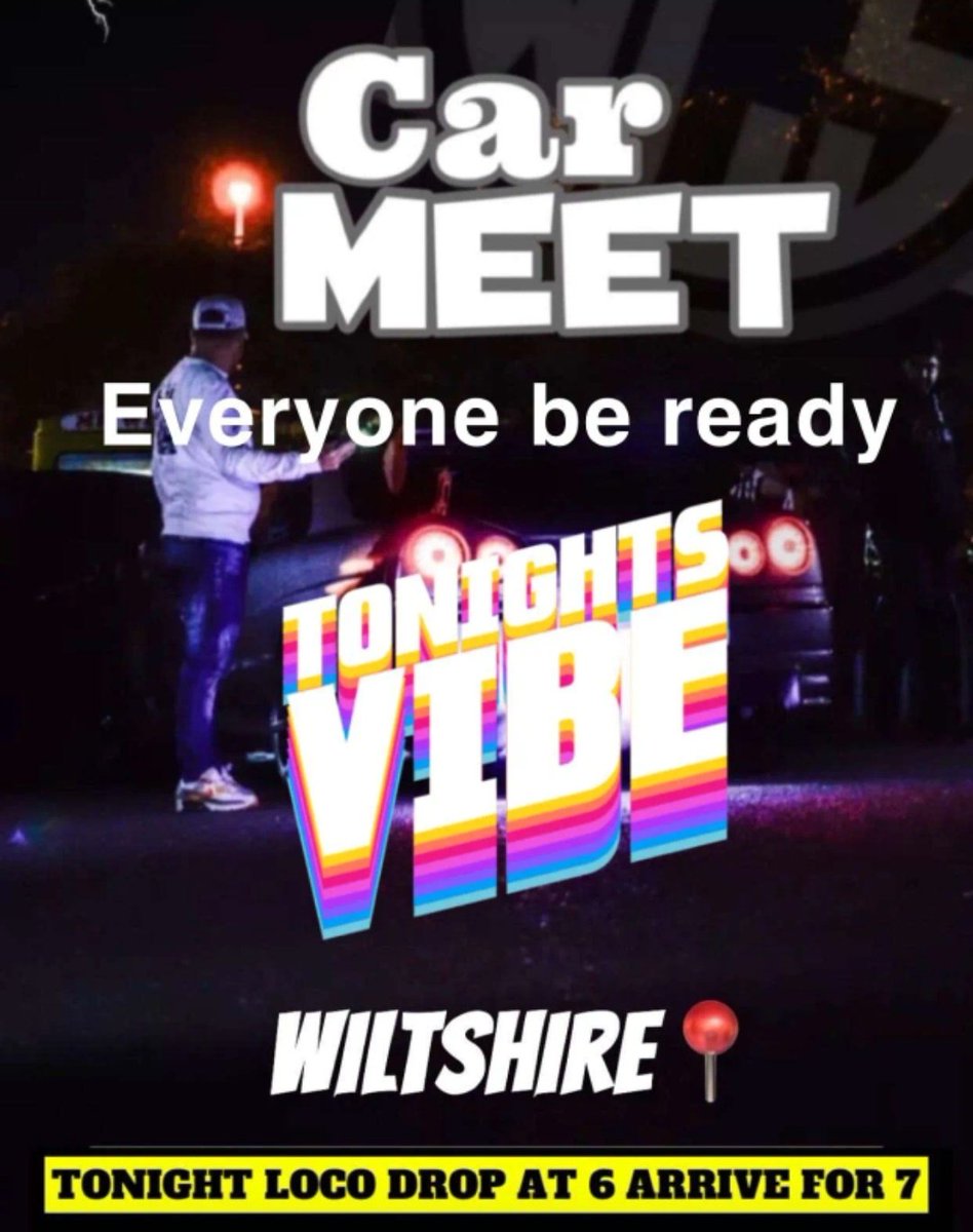 An 'unauthorised' car meet has been arranged for this evening. Wiltshire Police has issued a stern warning.

Read more: tinyurl.com/ypyz6w92