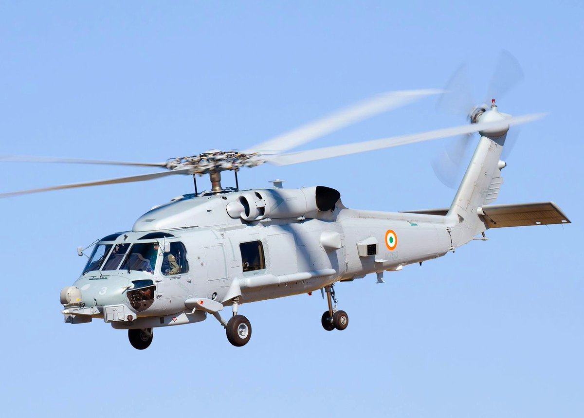 Sikorsky has delivered 9 MH-60R Seahawk helicopters (total 24 on order) to  the #IndianNavy so far., image size:1200x859