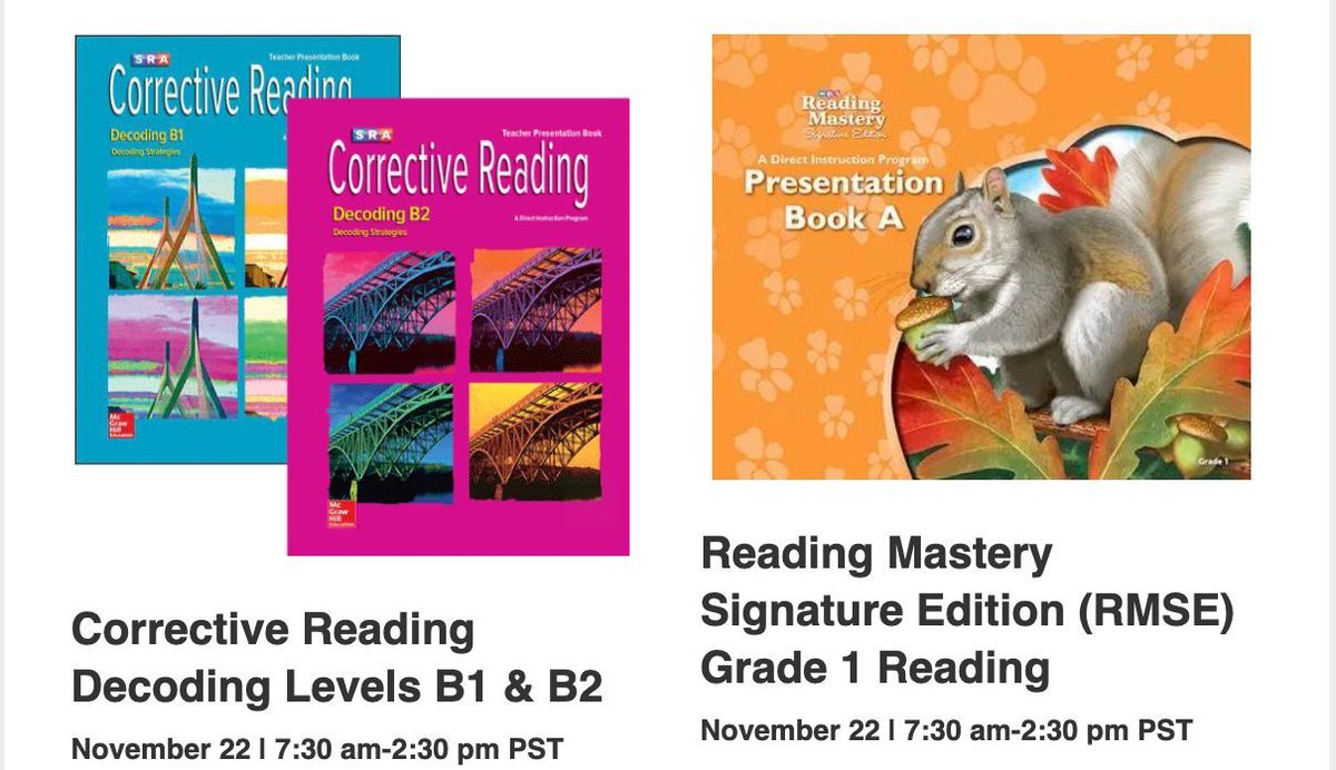 Join us this Friday, November 22nd, for one of our Remote Trainings! Register here: buff.ly/48FKpxq 

#DirectInstruction #DI #ReadingMastery #CorrectiveReading #reading #K12 #education #teaching #elementary #NIFDIservices #readingcomprehension