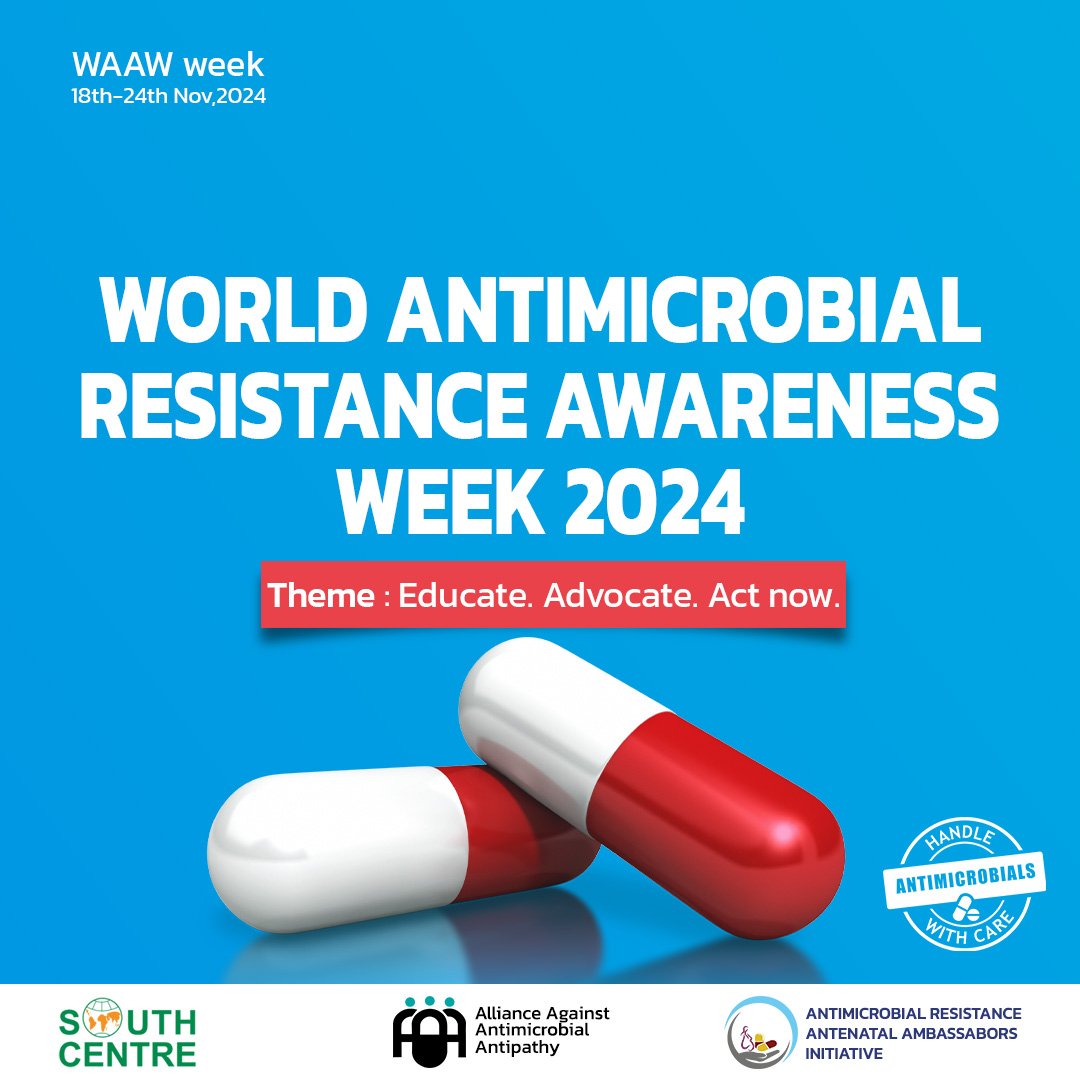 📢 WAAW is here! An entire week towards knowing more about AMR. 
We’ve partnered with Ask Me about Antimicrobial Resistance-AMAA Zambia. to bring you more information in what the fuss is about. 
Thanks to  <a href="/South_Centre/">South Centre</a>  we give you our take on a young, Zambian #WAAW2024 #AMR