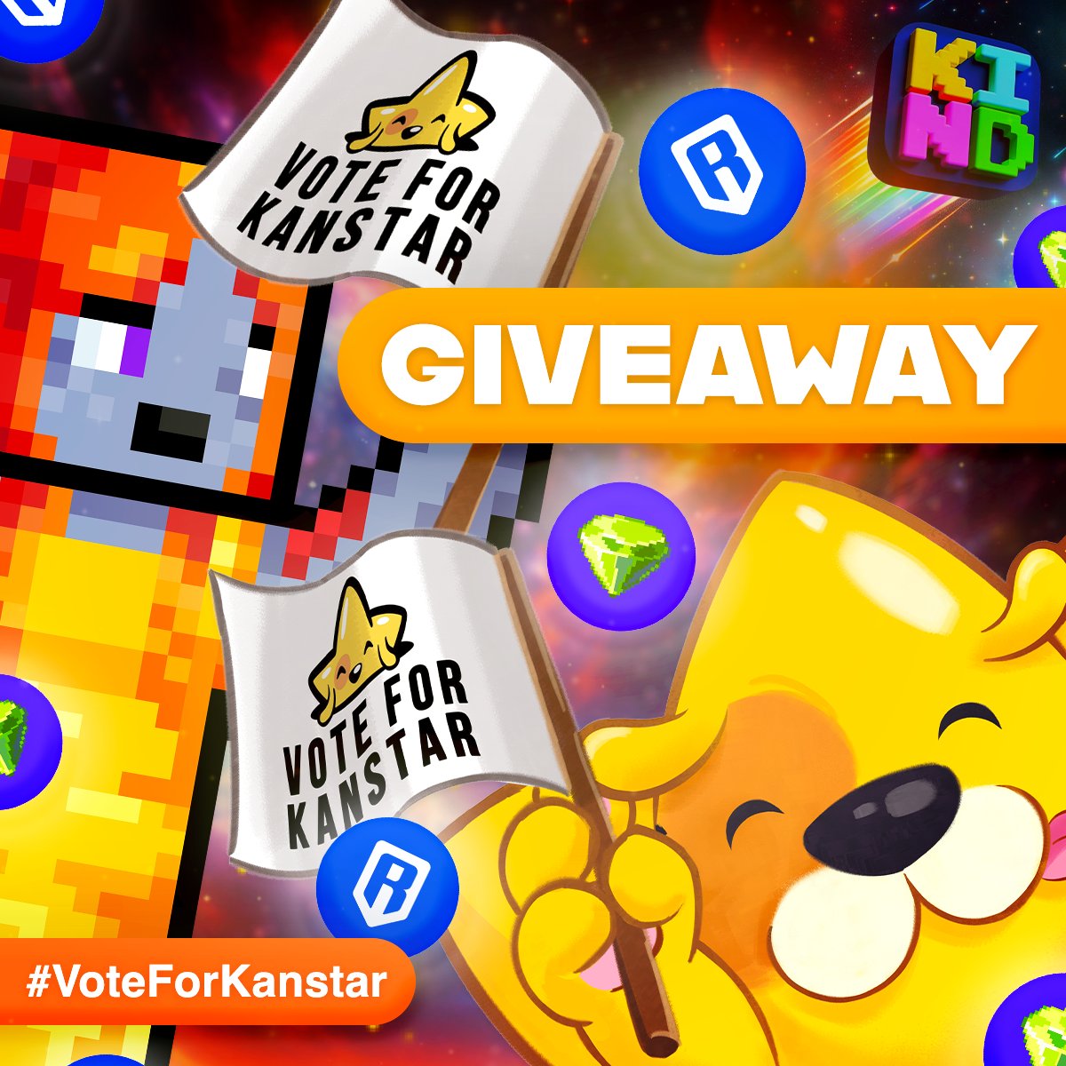 zombinaaaaa's tweet photo. 🗳️🌟 VOTE FOR KANSTAR GIVEAWAY 🌟🗳️
 
💙 25 $RON
💚 75 $PIXEL

✨ Like & Repost
✨ Follow @Kind_HQ and @zombinaaaaa
✨ ‼️ VOTE VOTE VOTE for the ORIGINAL KANSTAR NFT Collection by reacting with a 👍 it the Ronin Network Discord ➡️ https://t.co/TF75O8rOkB
✨ Post a screenshot of proof in the comments and tag 3 Ronin friends 💬
 
📝 NOTE: To vote, please join the Ronin Network Discord and verify your Ronin Wallet address holding at least 1 $RON

🏆 5 WINNERS in ⏳ 24 hours 
 
1️⃣ - 15 $RON
2️⃣ - 10 $RON
3️⃣ - 25 $PIXEL
4️⃣ - 25 $PIXEL
5️⃣ - 25 $PIXEL

GOOD LUCK 💫
Let’s reach the stars together! 🤝
 
 #VoteForKanstar