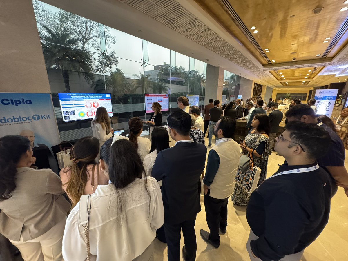 JCQuijanoCampos's tweet photo. @g_montrasio superbly presenting two posters at #WASOG congress (Agra, India🇮🇳), raising awareness for the role of #CMR and #cardiac device strategy in 🫀 #sarcoidosis

@NHSBartsHealth 

@SekhriNeha @JCQuijanoCampos @cant4nna @fionakearl https://t.co/Uggli7SeaH