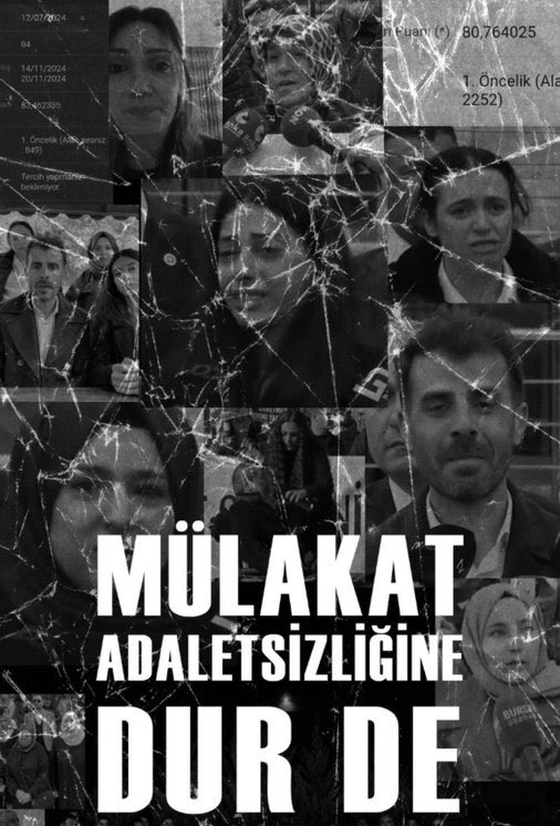 Sn. <a href="/RTErdogan/">Recep Tayyip Erdoğan</a> verdiğiniz sözü tutacağınıza inanıyoruz. Liyakati mülakata kurban etmeyin.
#adaletiçinekyerleştirme