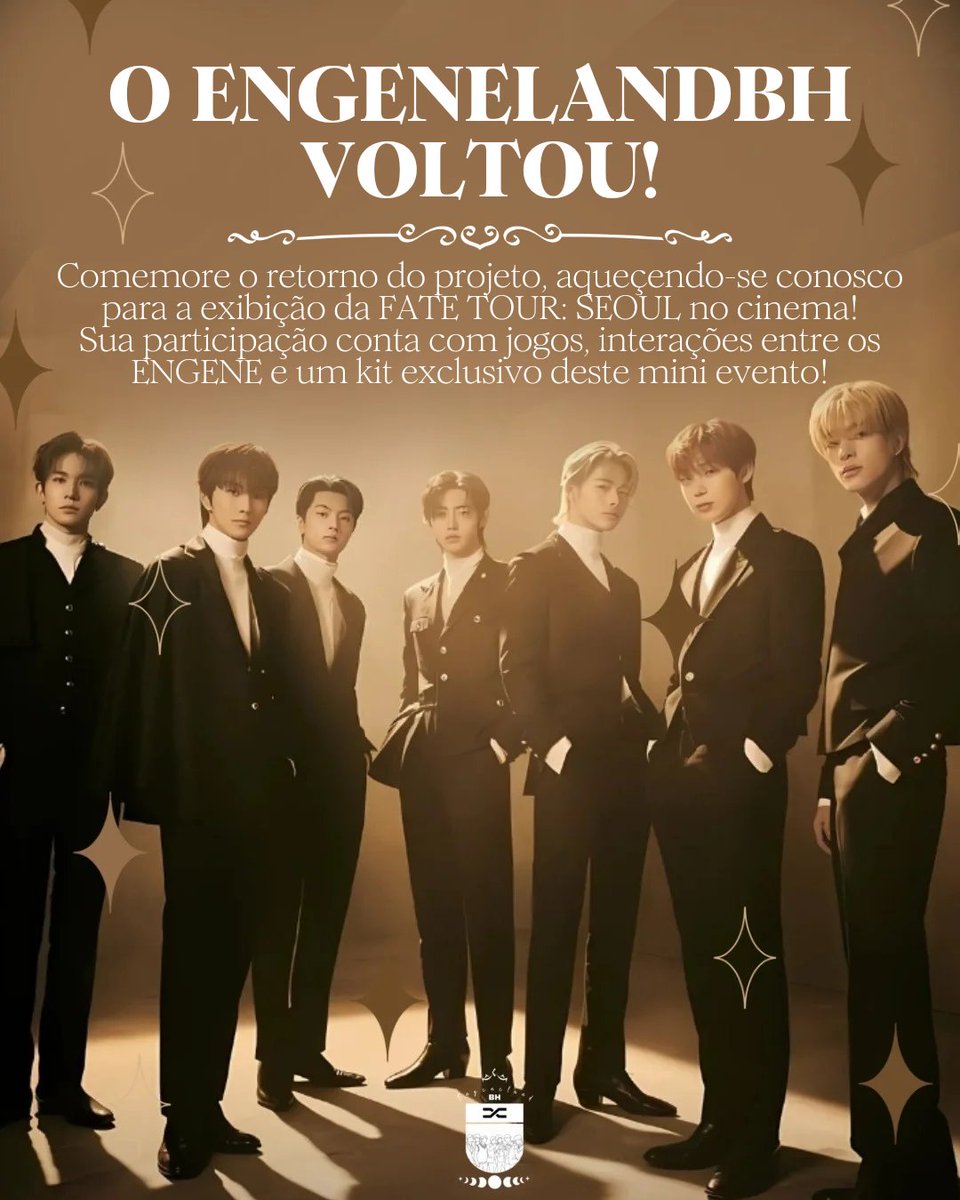 ⬧ ESTÁ CHEGANDO A HORA! ⬧

Uma noite de diversão aguarda no retorno de nosso projeto, para que entremos na exibição do ENHYPEN no telão com o pé direito!

Compartilhe suas fotos e melhores momentos com a #FATETOUR_IN_BELO_HORIZONTE ou #FATETOUR_IN_BH

Esperamos vocês lá!