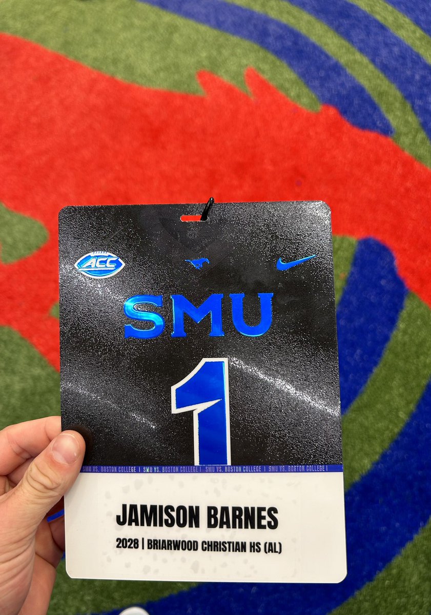 Jamison Barnes (@jbarnes2028) on Twitter photo Thanks to <a href="/SMUFB/">SMU Football</a> for the great visit. It is an amazing place with great people. Grateful for this awesome opportunity! <a href="/BayleeBennettFB/">Baylee Bennett</a> <a href="/JR_Sandlin/">Coach J.R. Sandlin</a> <a href="/CoachCaseyWoods/">Casey Woods</a> <a href="/Deriqking__/">KING</a> <a href="/mwforester/">Matthew Forester</a> <a href="/BriarwoodFTBLL/">Briarwood Football</a> Thanks to <a href="/SMUFB/">SMU Football</a> for the great visit. It is an amazing place with great people. Grateful for this awesome opportunity! <a href="/BayleeBennettFB/">Baylee Bennett</a> <a href="/JR_Sandlin/">Coach J.R. Sandlin</a> <a href="/CoachCaseyWoods/">Casey Woods</a> <a href="/Deriqking__/">KING</a> <a href="/mwforester/">Matthew Forester</a> <a href="/BriarwoodFTBLL/">Briarwood Football</a>
