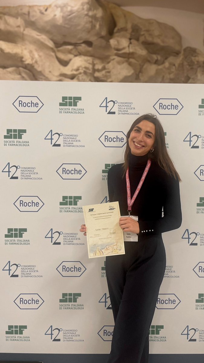 Grateful for being granted with the
best poster presentation at the <a href="/SIFfarmacologia/">SIF</a> Congress in Sorrento✨
<a href="/PsychopharmLab/">Fumagalli Lab</a> 

#SIF2024