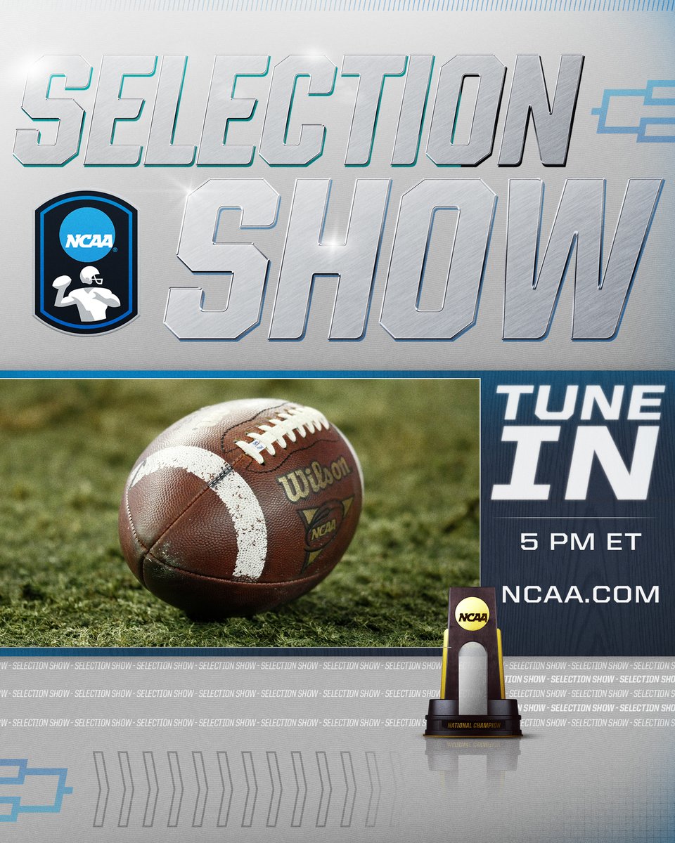 Just a few more hours 👀🏈

⏰ 5 PM ET
💻 NCAA.com

#WhyD3 | #D3fb