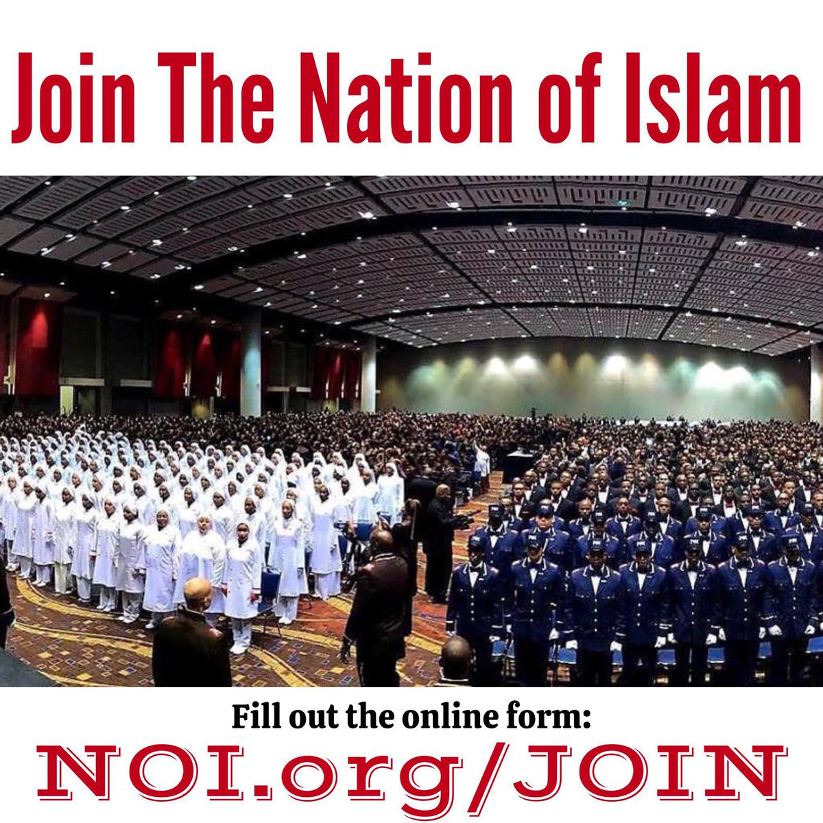Would you like to join The Nation of Islam under the leadership of The Honorable Minister <a href="/LouisFarrakhan/">THE HONORABLE MINISTER LOUIS FARRAKHAN</a>? 

Click here now noi.org/join/

<a href="/MosqueMaryam/">Mosque Maryam</a> 

#NOISundays #Farrakhan