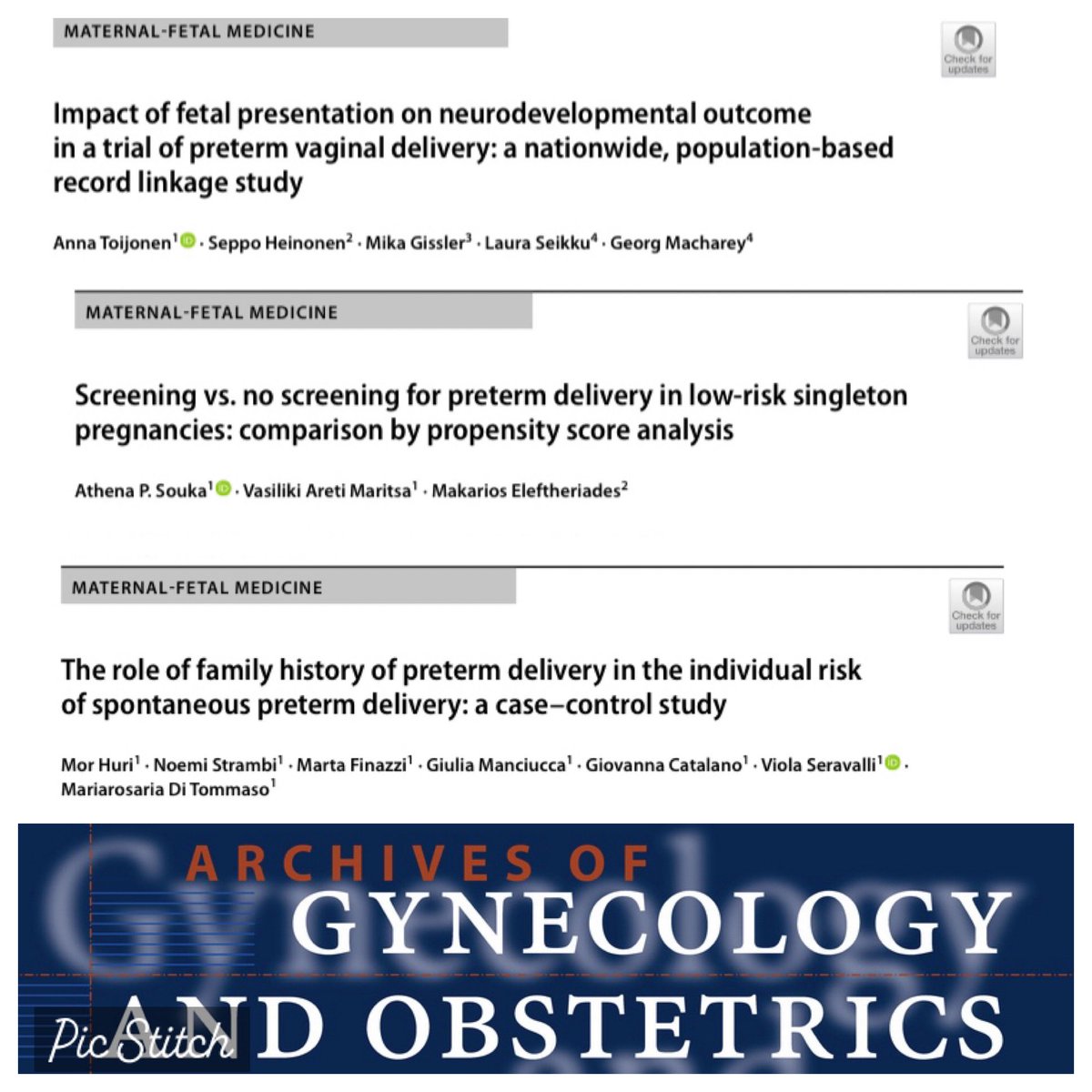 Archives of Gynecology and Obstetrics tweet media
