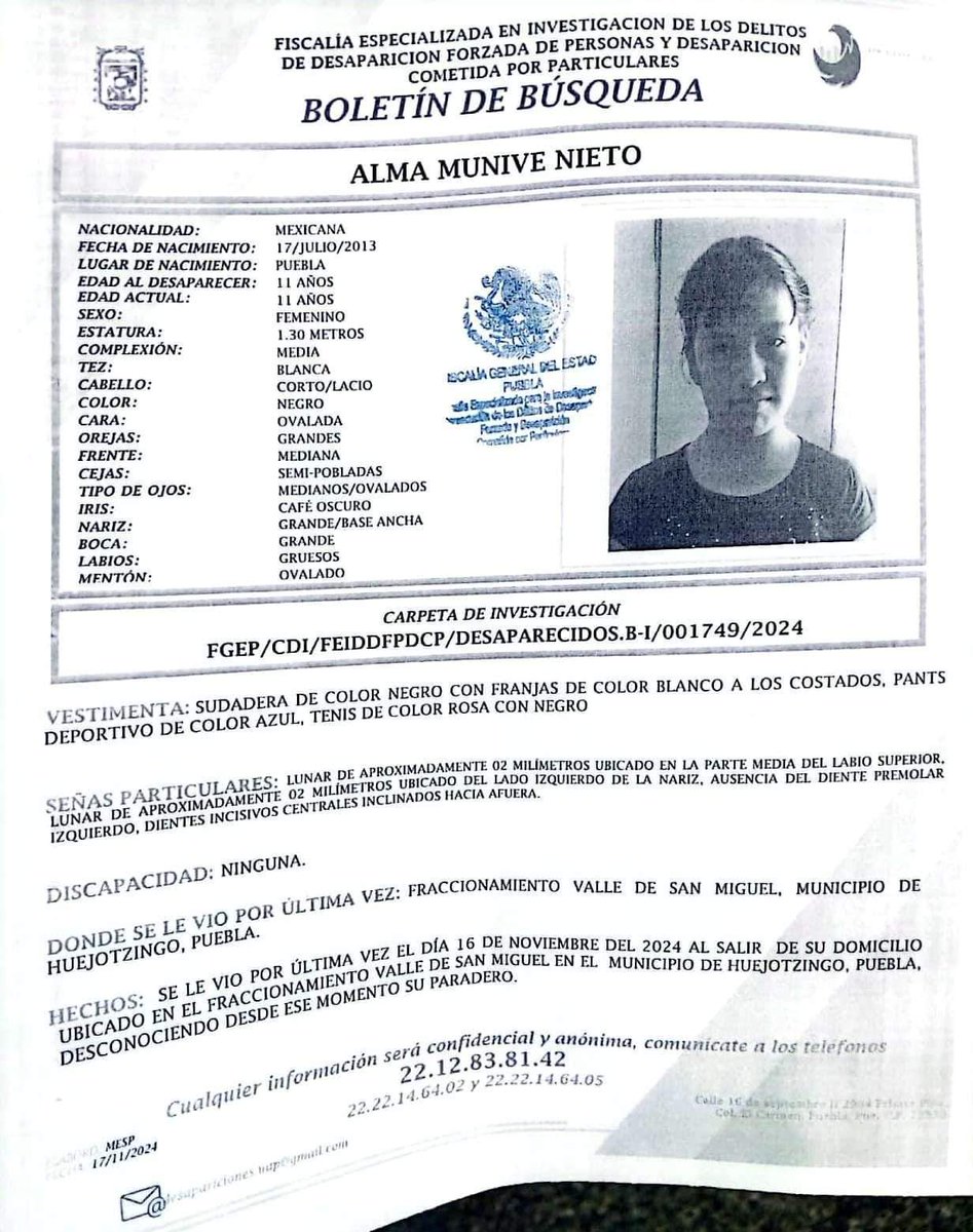 ForoCondominal's tweet image. 🚨📡 APOYO SOCIAL: Se busca Alma Munive originaria de#Huejotzingo última vez vista en Valle de San Miguel, cualquier información comunicarse al
911.

# TODOS Y TODAS SOMOS COMUNIDAD