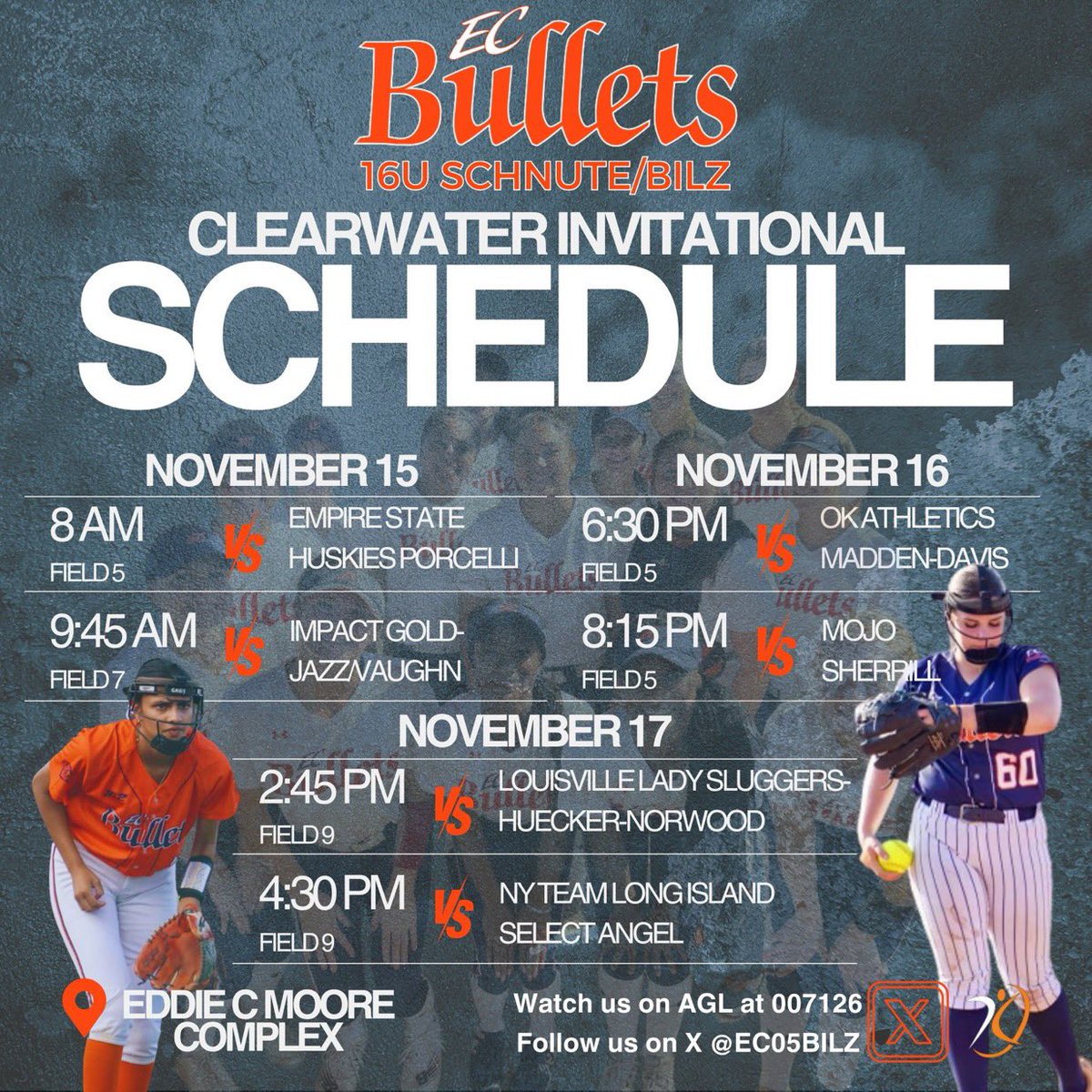 Jordyn Ray 2027 (@jordynraypost) on Twitter photo Ready 😈‼️
Pitching Rotation for Sunday
245pm Field 9
<a href="/Jordynraypost/">Jordyn Ray 2027</a>
<a href="/CamPhillips2027/">Camryn Phillips 2027</a>
4:30pm Field 9
<a href="/Em_Foster_2027/">Emerson Foster 2027</a>
<a href="/Jordynraypost/">Jordyn Ray 2027</a>
<a href="/EastCobbBullets/">EC Bullets Fastpitch</a> || <a href="/EC05Bilz/">EC Bullets Schnute/Bilz 16u</a> Ready 😈‼️
Pitching Rotation for Sunday
245pm Field 9
<a href="/Jordynraypost/">Jordyn Ray 2027</a>
<a href="/CamPhillips2027/">Camryn Phillips 2027</a>
4:30pm Field 9
<a href="/Em_Foster_2027/">Emerson Foster 2027</a>
<a href="/Jordynraypost/">Jordyn Ray 2027</a>
<a href="/EastCobbBullets/">EC Bullets Fastpitch</a> || <a href="/EC05Bilz/">EC Bullets Schnute/Bilz 16u</a>