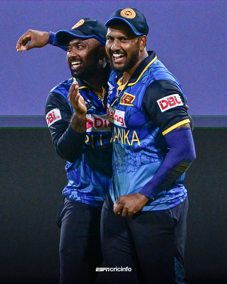 cricinfo's tweet photo. 🏆 Beat ZIM 2-0 (H) 
🏆 Beat AFG 3-0 (H)
❌ Lost to BAN 2-1 (A) 
🏆 Beat IND 2-0 (H)
🏆 Beat WI 2-1 (H) 
🏆 Leading NZ 2-0 (H) 

Sri Lanka have now won all their men's ODI series at home this year 👏 https://t.co/MBHR3cSIgV