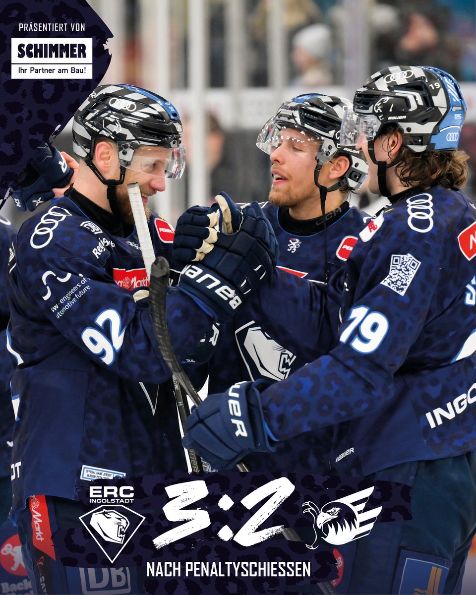YES! Wir holen uns den Zusatzpunkt im Penalty-Schießen und gewinnen gegen die Adler Mannheim mit 3:2 (2:0, 0:1, 0:1, 1:0)! 😍😍

Freitag geht es nach Köln, Sonntag spielen wir beim Goals for Kids-Tag zu Hause gegen Wolfsburg. Dabei sein unter erci.de/tickets.
