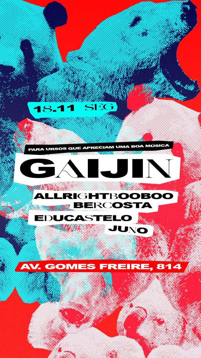 Amores, segunda-feira, véspera de feriado, rola a GAIJIN, no Castle Bar. Sets delicia de house/disco/pop para alegrar a segunda feira.

Ainda temos umas cortesias disponíveis! Na porta é R$ 40,00.

shotgun.live/events/gaijin-…