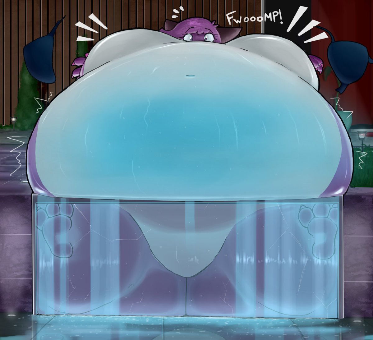 aBlimpfox's tweet photo. Careful where you sit on hot tub jets!~ 

Work done by my amazing friend @Lagartuz_gartuz https://t.co/tZ1erVt4gY