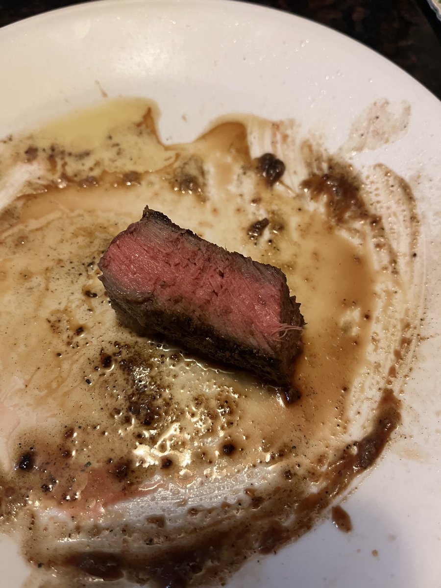 Perfect last bite of a sirloin