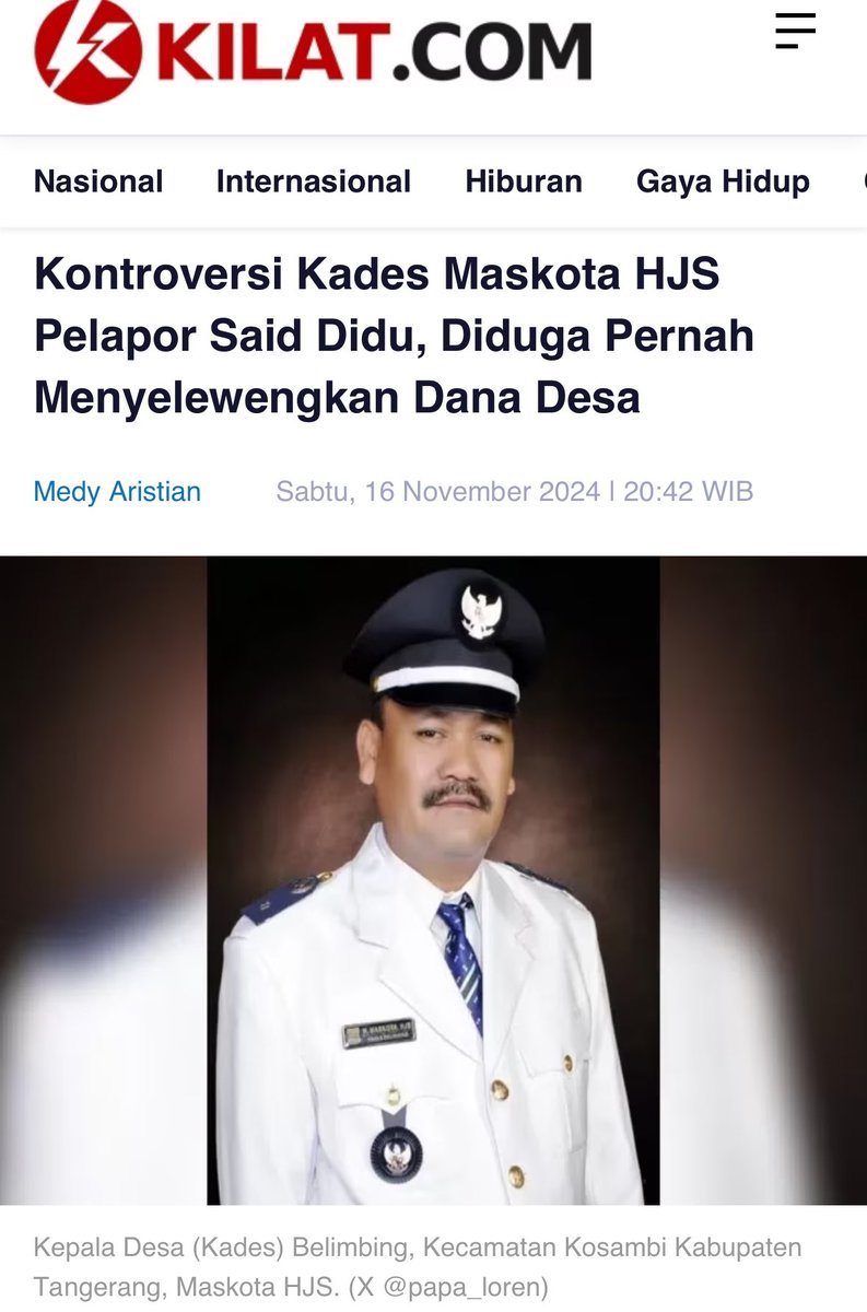 pakmul63's tweet photo. Sang Kades yang polisiksn Said Didu, ternyata terduga selewengkan dana desa.
Kasus ini mestinya dituntaskan. https://t.co/BqEtCWzmtG